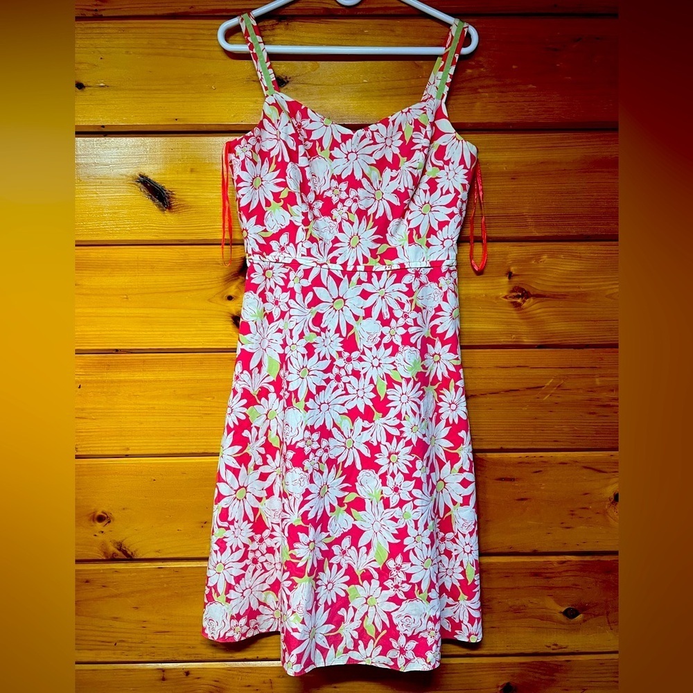 Talbots Floral Strap Fit & Flare Lined Summer Midi Dress 6